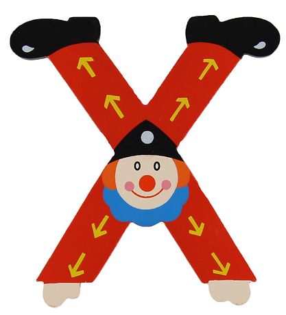 Petit Jour Paris Clowns Letter - X - Red