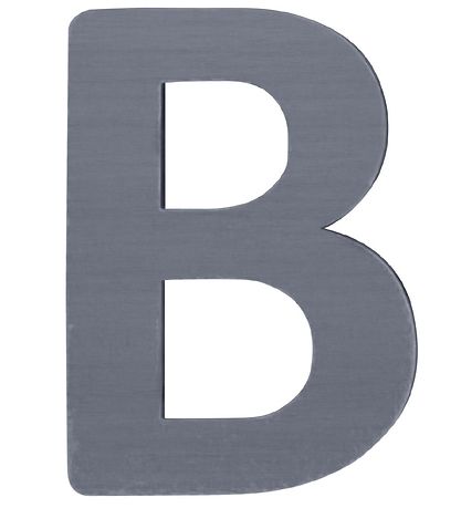 Sebra Träbokstäver - B - Grå