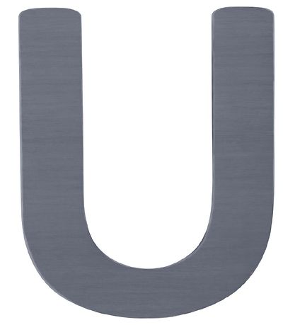 Sebra Träbokstäver - U - Grå