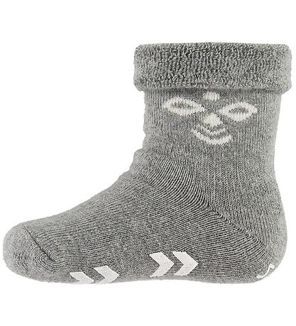 Hummel Baby Socks - HMLSnubbie - Grey Melange w. Non-Slip