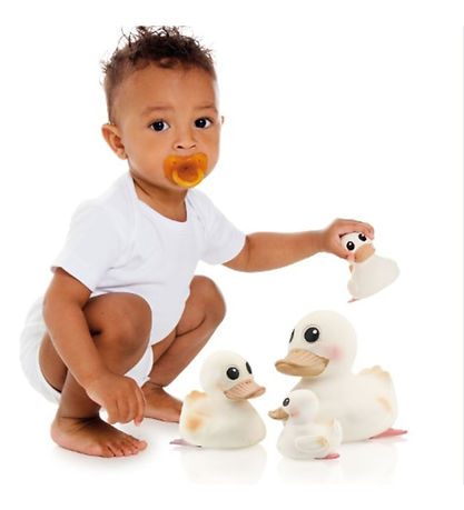 Hevea Rubber Bath Duck - Kawan Mini - White