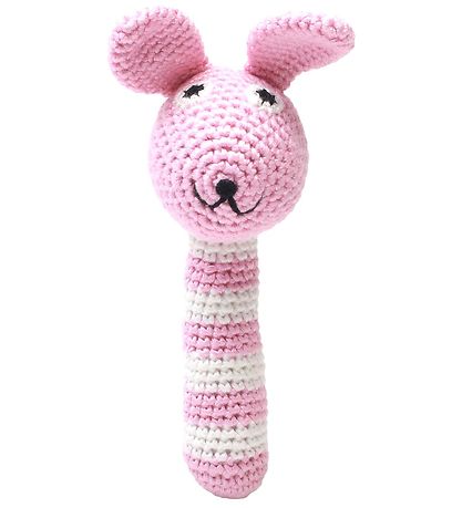 NatureZoo Rattle - Ms. Rabbit - Pink/White