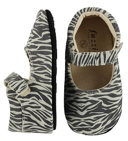 Fuzzies Ballerina Slippers - Tess - Zebra Print