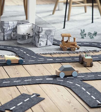 Sebra Toy Car - 14 cm - Wood/Grey