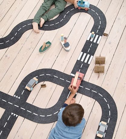 Sebra Toy Car - 14 cm - Wood/Grey