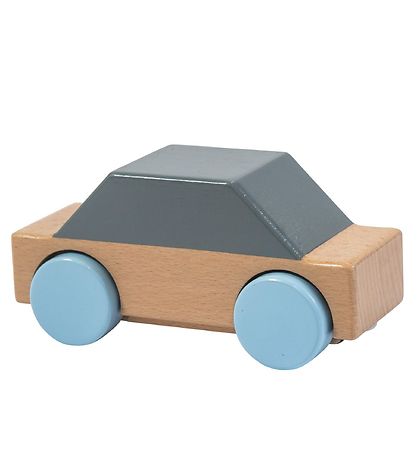 Sebra Toy Car - 14 cm - Wood/Grey