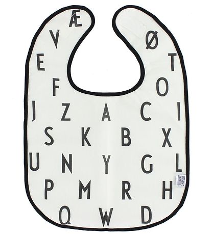 Design Letters Bib - White