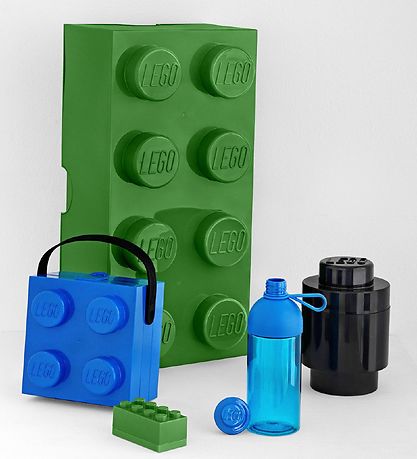 LEGO® Storage Lunchbox w. Handle - 4 Knobs - Blue