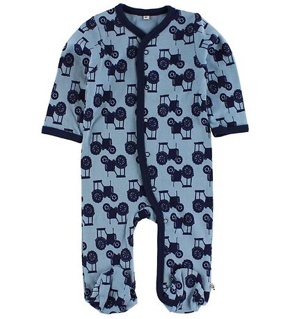 Pippi Baby Strampler - 2er-Pack - Blau/Hellblau m. Print