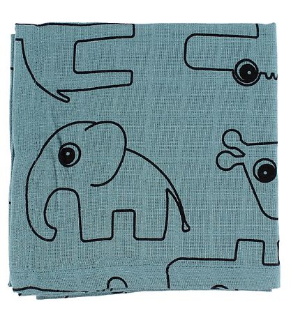 Done By Deer Spucktücher - 2er-Pack - 70x70 - Blau m. Elphee