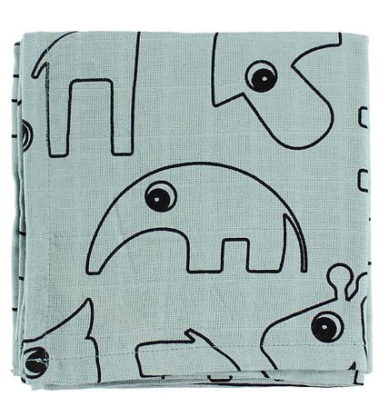 Done By Deer Spucktücher - 2er-Pack - 70x70 - Blau m. Elphee