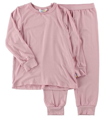 Joha Pyjamas - Bambu - Rosa m. Spets