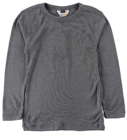 Joha Blouse - Wol/Zijde - Donkergrijs