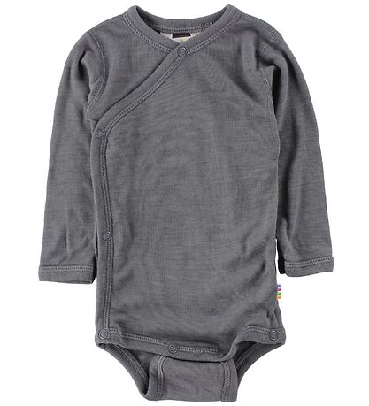 Joha Wikkelromper l/s - Wol/Zijde - Donkergrijs