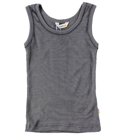 Joha Undershirt - Wool/Silk - Dark Grey w. Lace