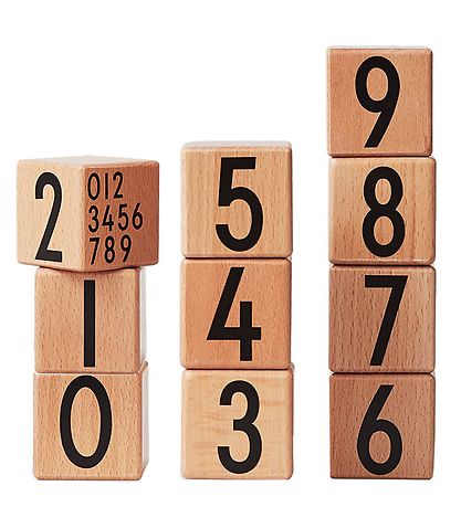 Design Letters Stacking Blocks - Wood - Numbers