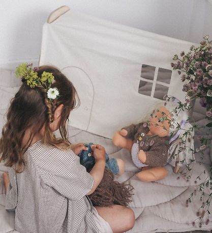 Loullou Poppenhuis tot Speelboog - Grijs/Creme