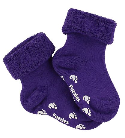 Fuzzies Bremsusokkar - Non-Slip Neðst - Fjólublátt
