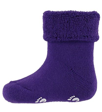 Fuzzies Bremsusokkar - Non-Slip Neðst - Fjólublátt