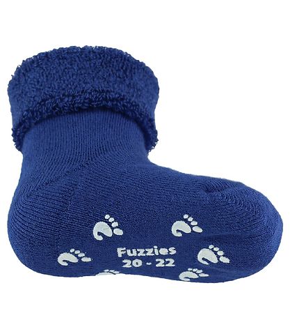 Fuzzies Bremsusokkar - Non-Slip Botn - Blár