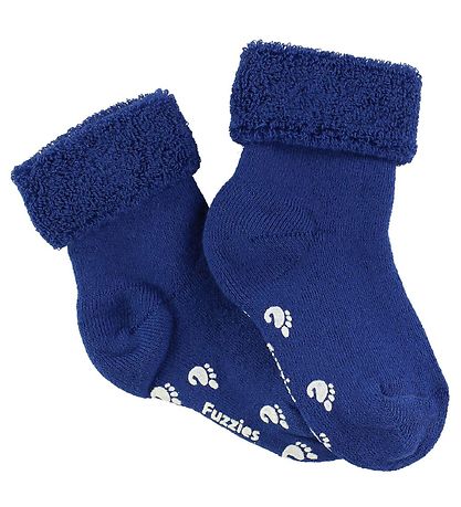 Fuzzies Bremsusokkar - Non-Slip Botn - Blár