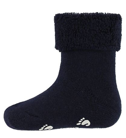 Fuzzies Bremsusokkar - Non-Slip Neðst - Dökkblátt