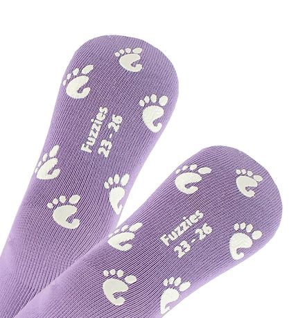 Fuzzies Socks w. Non-Slip - Lavender