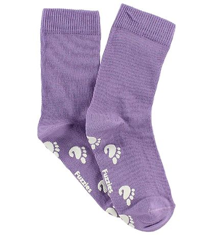 Fuzzies Socks w. Non-Slip - Lavender