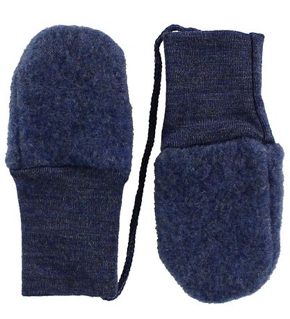 Engel Mittens - Wool - Blue Melange