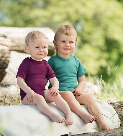 Engel Romper s/s - Wol/Zijde - Pruim