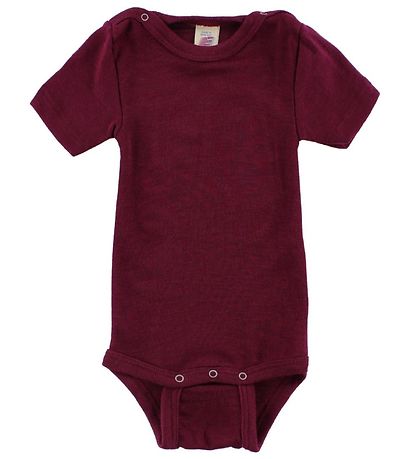 Engel Romper s/s - Wol/Zijde - Pruim