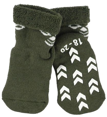 Hummel Baby Socks - HMLSnubbie - Army Green w. Non-slip