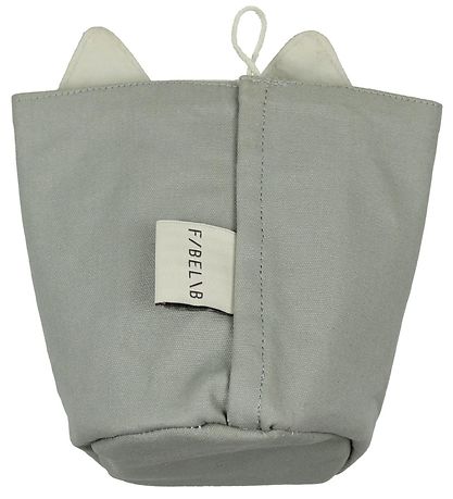 Fabelab Storage Bag - 16x10 - Cuddly Cat - Dark Grey