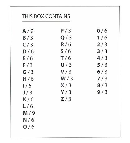 Design Letters Box - Letters & Numbers - XL - White