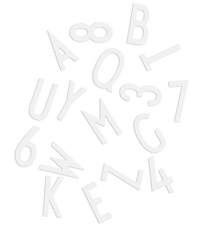 Design Letters Box - Letters & Numbers - XL - White
