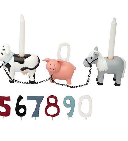 Kids by Friis Birthday Train - 45 cm - Farm