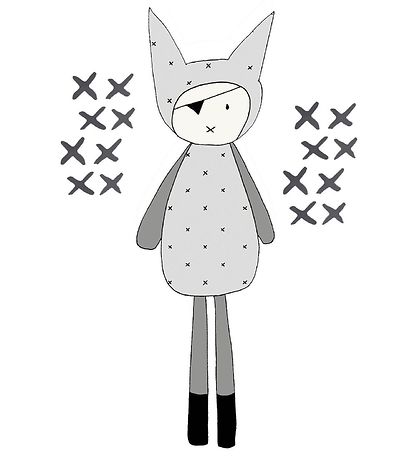 Fabelab Wallstickers - Dreamy Friend Pirate - Grár M. Sjóræningi