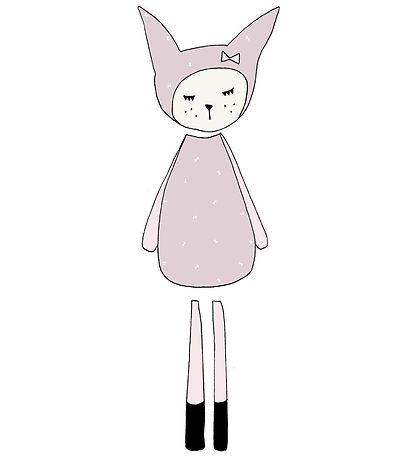 Fabelab Wallstickers - Dreamy Friend Bunny - Ljós fjólublátt M. 