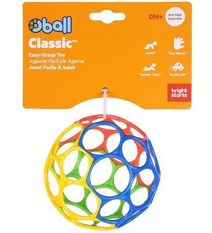 Oball Classic Ball - 8 cm - Blau/Grün/Rot/Gelb