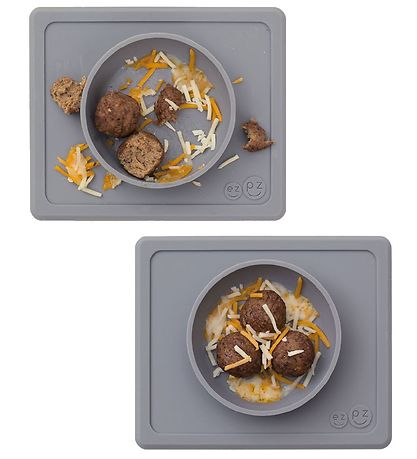 EzPz Happy Mini Bowl - Silicone - Grey