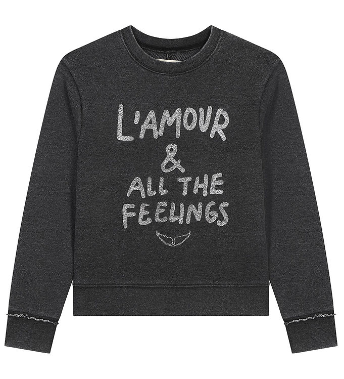 Zadig & Voltaire Sweatee Shirt Svart/silver M. Text