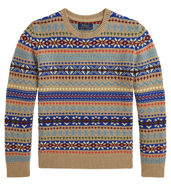 Polo Ralph Lauren Tröja Bomull/ull Beige/flerfargad