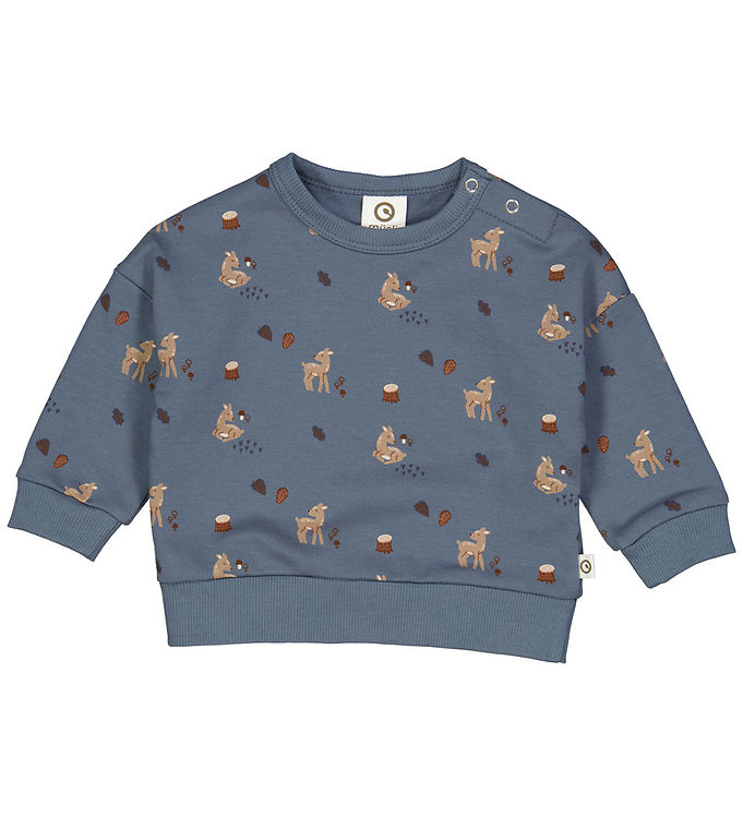 Müsli Sweatee Shirt Deer Stormigt Blue/skugga/bark
