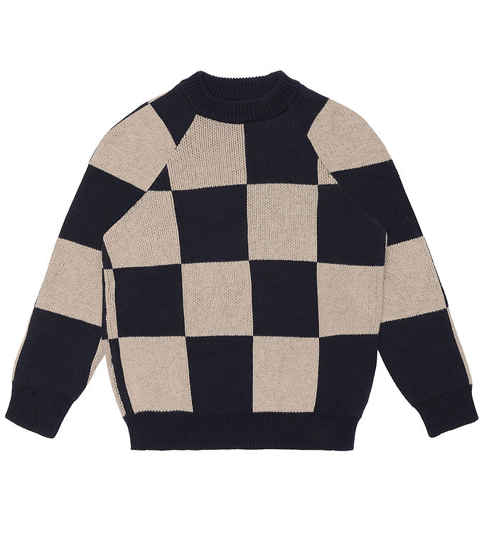 The New Tröja Stickad Tnlorry Jacquard Marinblå Blazer Kon