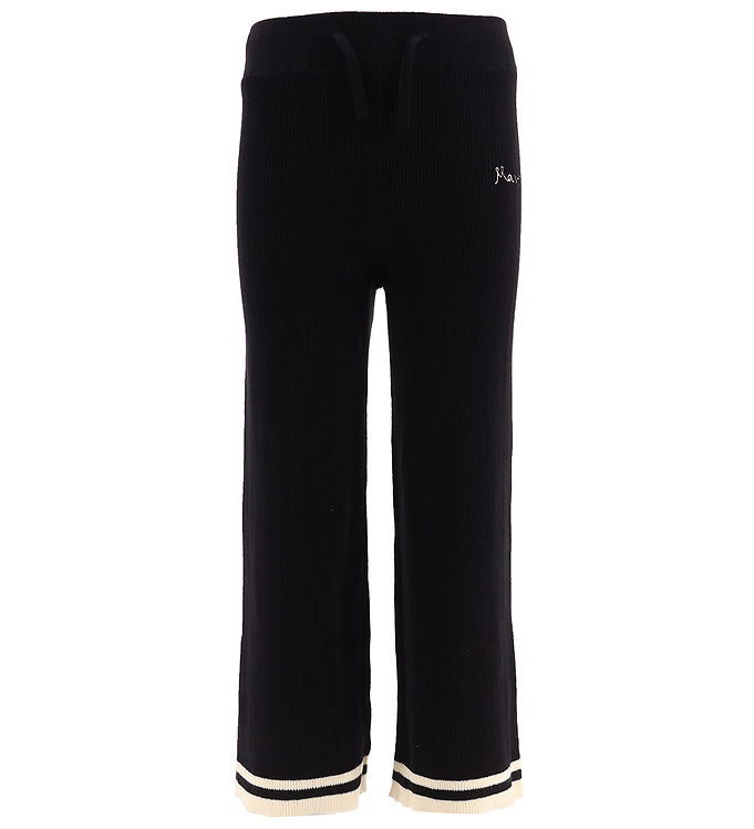 Marni Byxor Rib Svart M. Vit