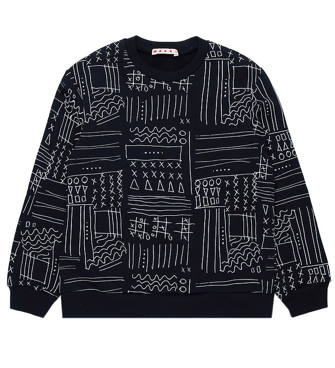 Marni Sweatee Shirt Svart/vit