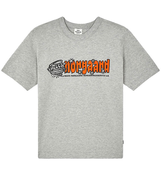 Mads Nørgaard T Shirt Theo Light Grey Melange