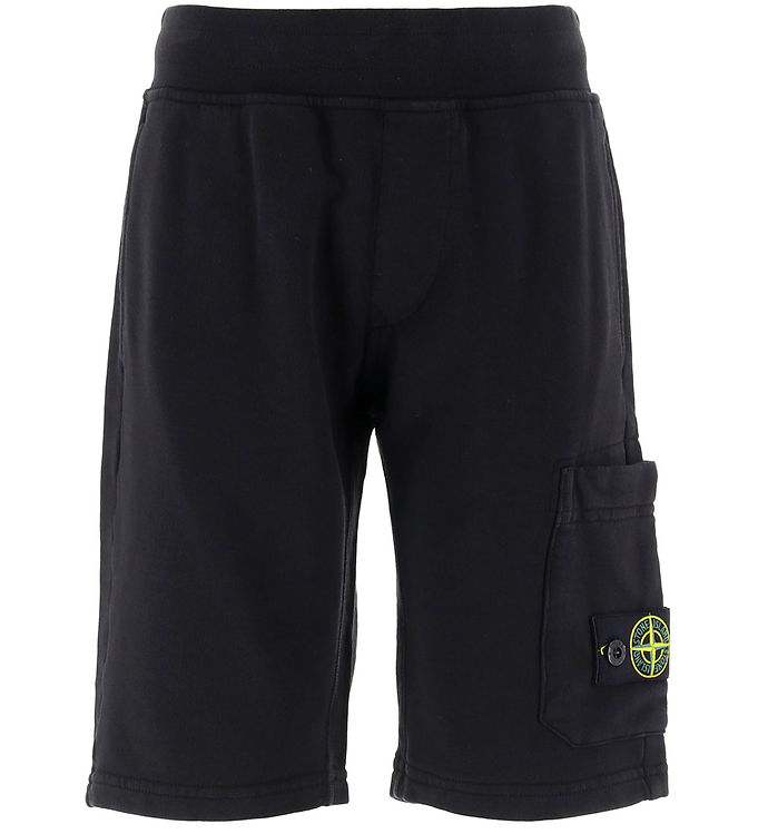 Stone Island Sweatshorts Svart M. Logo