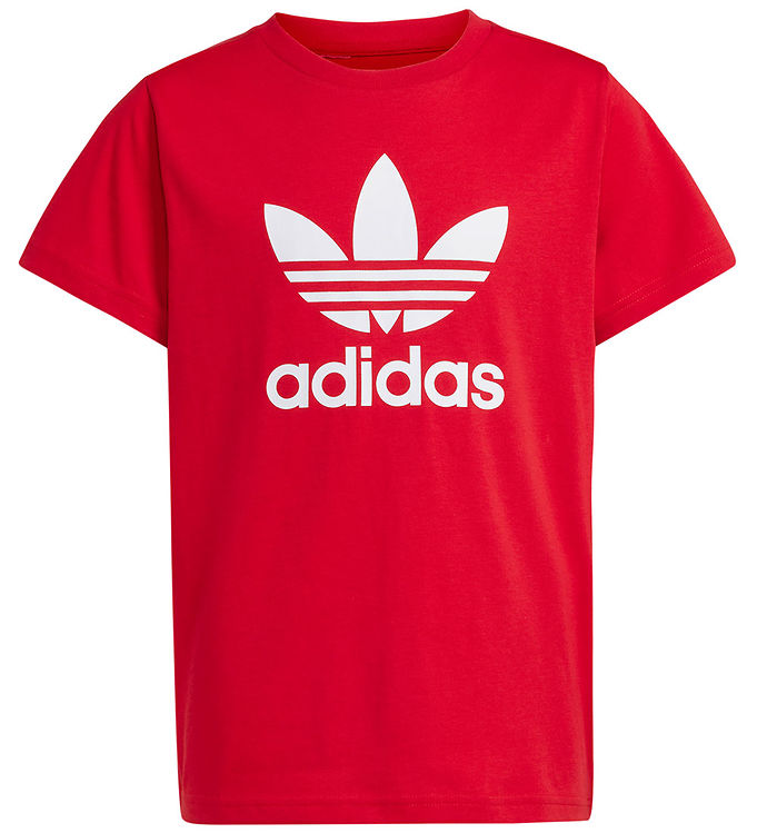Adidas Originals T Shirt Trefoil Battre Scarlet