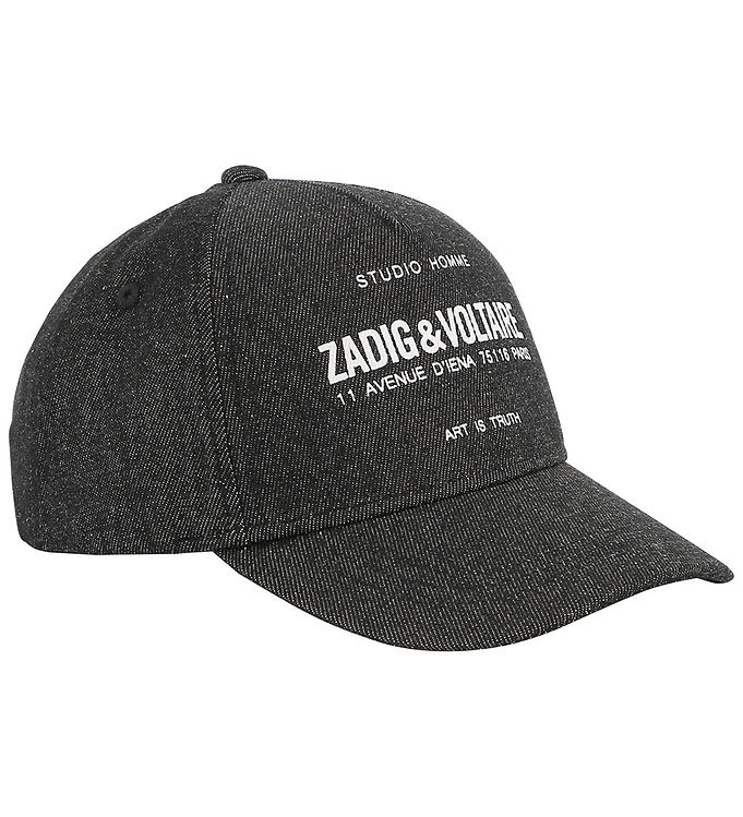 Zadig & Voltaire Keps Denim Svart M. Vit